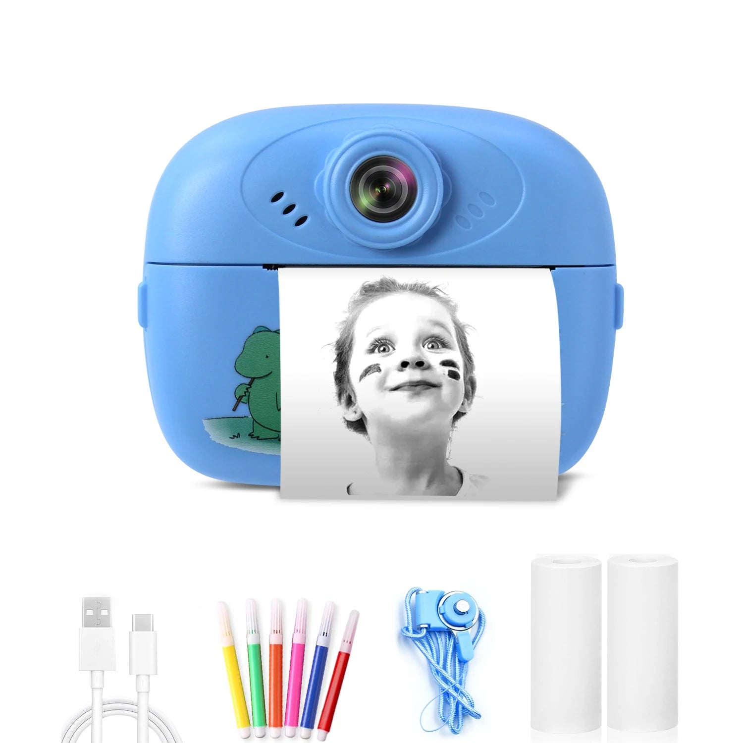 57mm Children's Mini Thermal Print Camera &ndash; Instant Prints 2 roll paper set