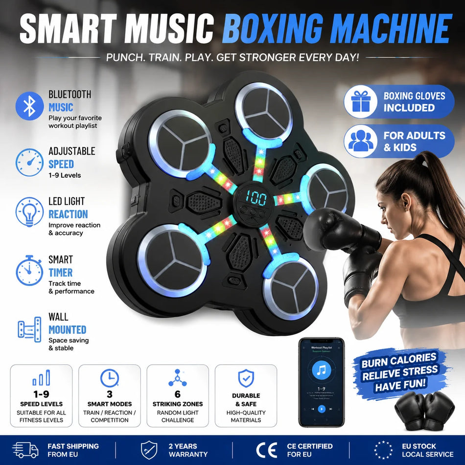 Smart Bluetooth Boxing Machine With Adjustable Speed And LED Display