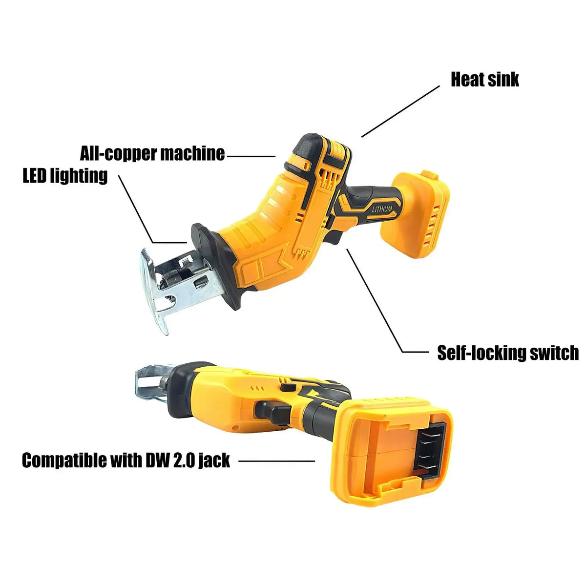 Cordless Reciprocating Saw Variable Speed Dewalt 20V Tool