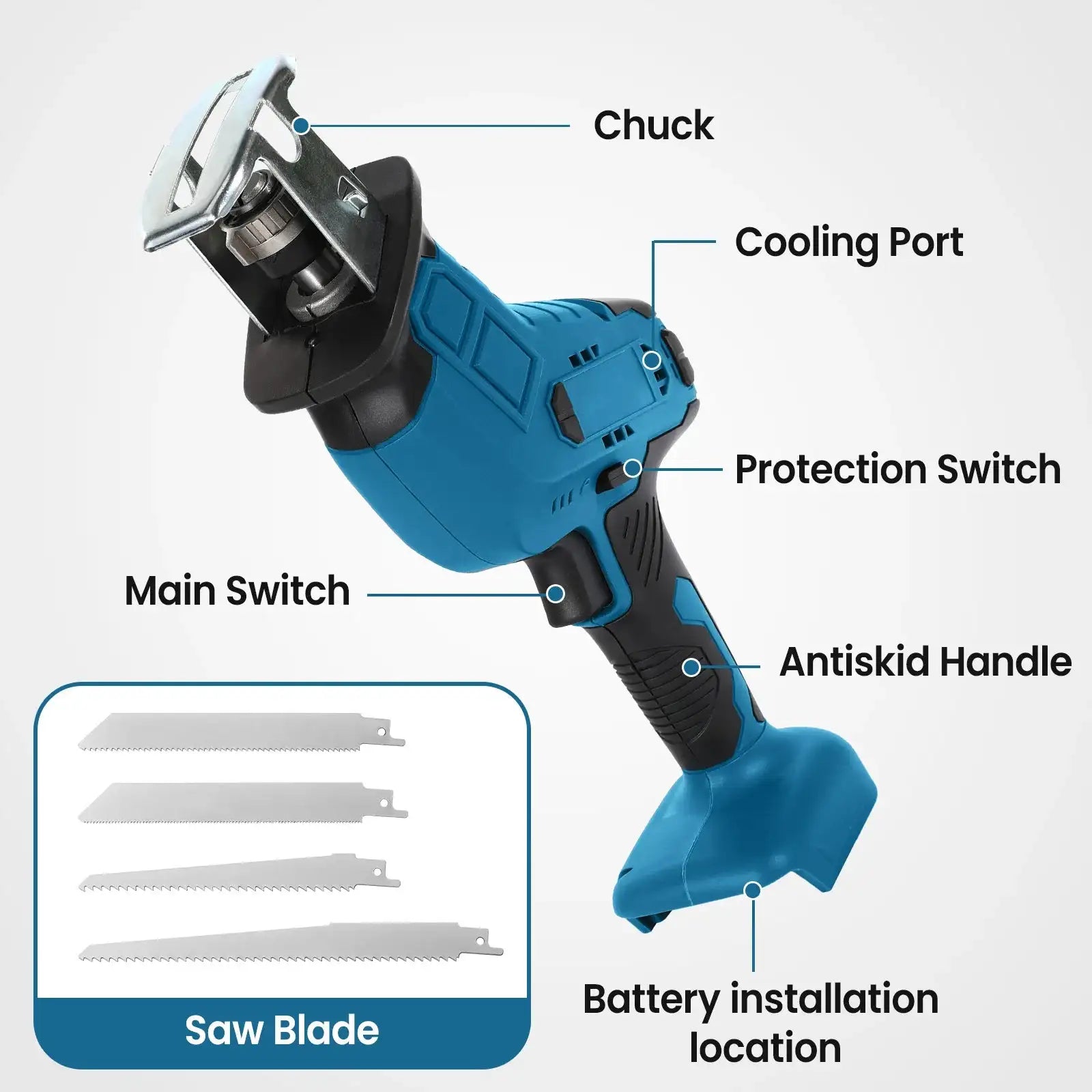 100mm Cordless Reciprocating Saw 3000rpm Makita 18V Pro