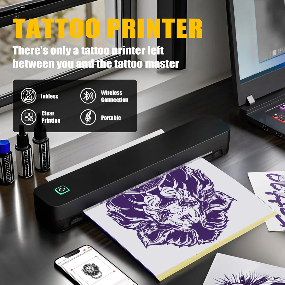 Wireless Portable 8-Inch Tattoo Printer &ndash; Bluetooth Enabled