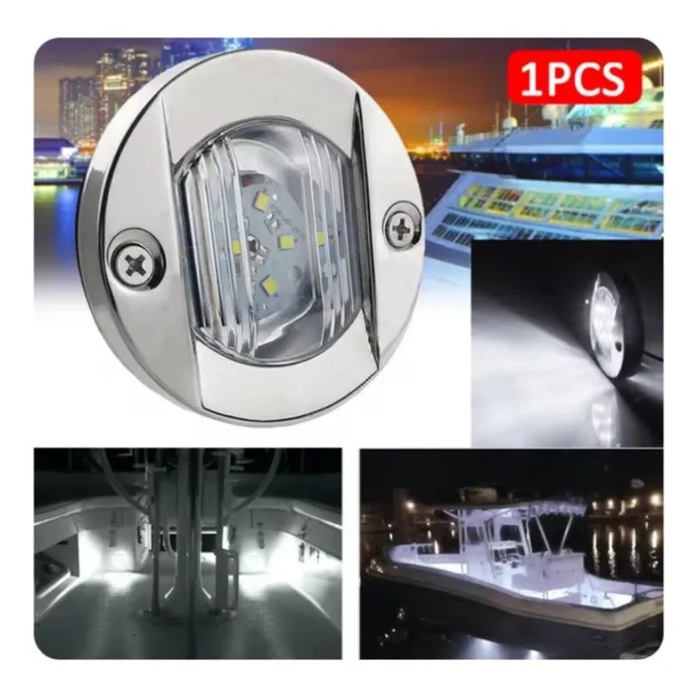 Waterproof Marine LED Deck Lights - Blue &amp; White | 1-4pcs 1PC White
