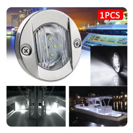 Waterproof Marine LED Deck Lights - Blue &amp; White | 1-4pcs 1PC White