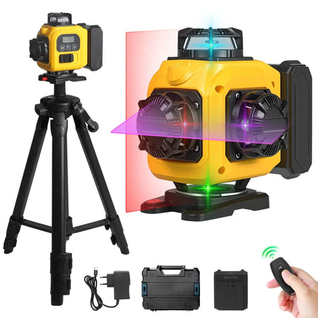 16 Lines 4D Laser Level Remote 360 Degree Horizontal