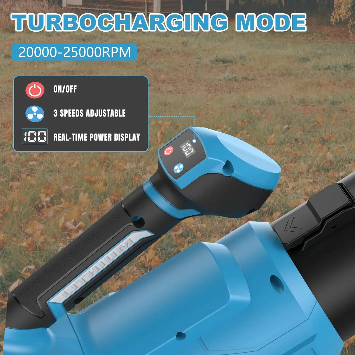 Brushless 3 Gear Cordless Air Blower For Makita 18V Battery