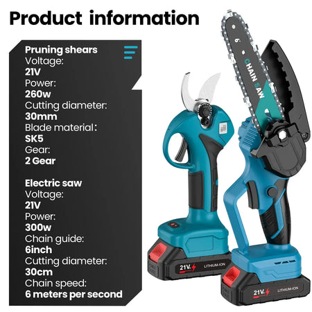 6 Inch Electric Chainsaw Telescoping Pole Pruner Garden