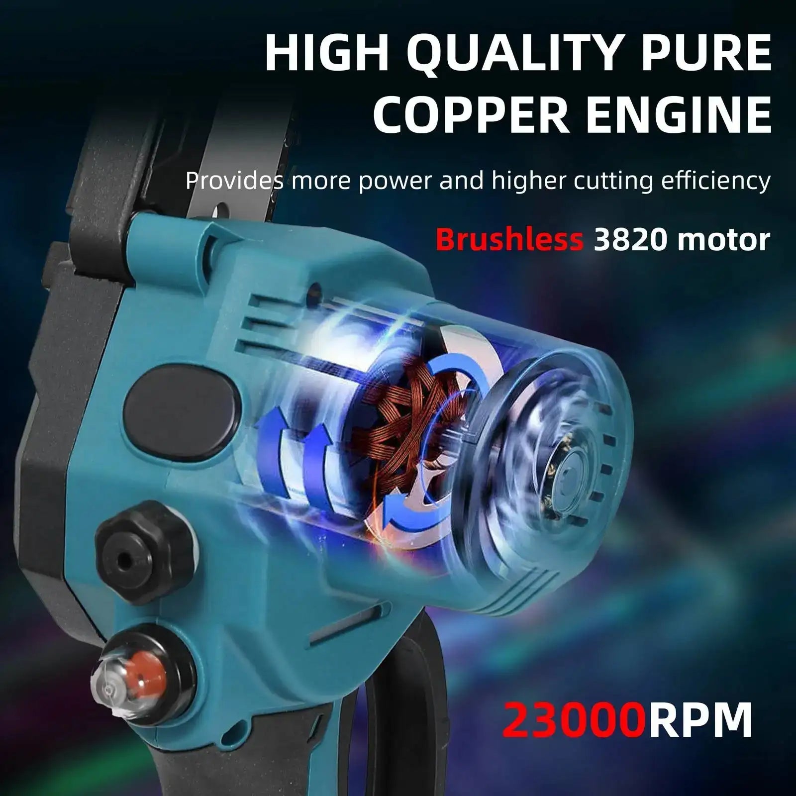 8 Inch Brushless Cordless Chainsaw Pruning Saw Makita 18V