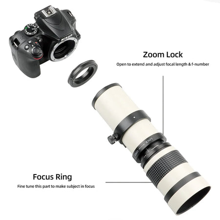 Lightdow Super Telephoto Lens 420-800mm &ndash; Exceptional Zoom Range for Stunning Photography