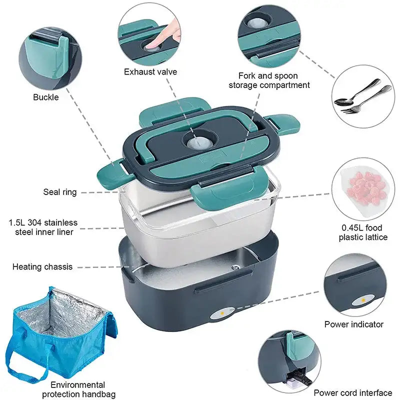 2 In 1 Home Car Electric Lunch Box &ndash; Rapid Heating