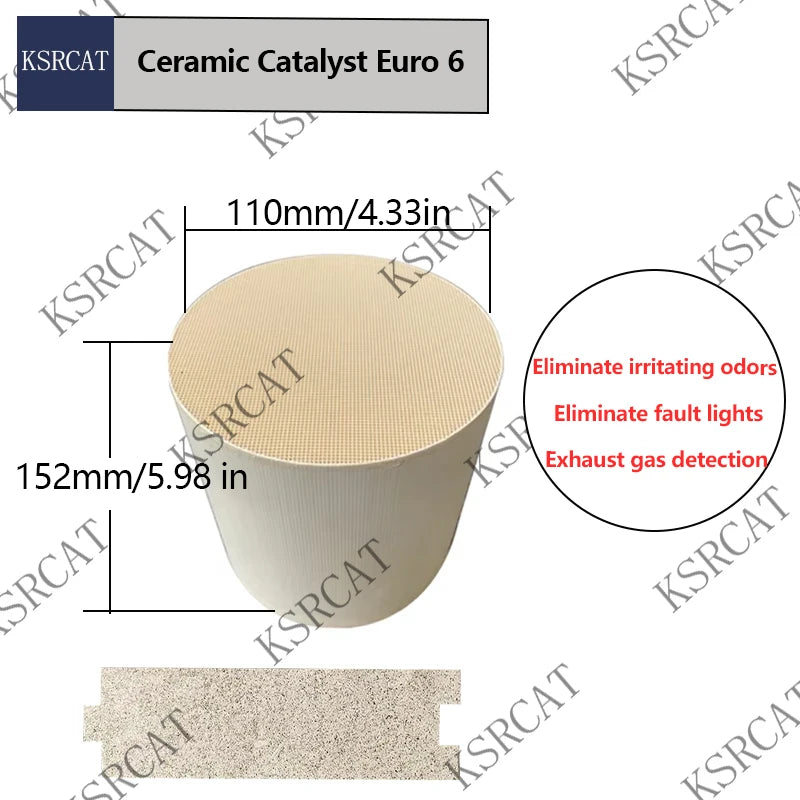 Catalizzatore Tre Vie con Nucleo Ceramico per Auto a Gas Euro6