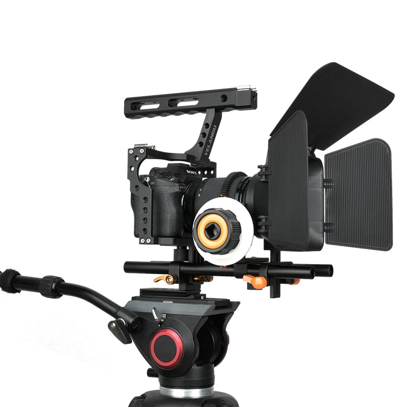 YELANGU Camera Cage Rig Kit &ndash; Versatile Dual Cold Shoe Mounts