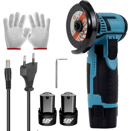 Brushless Cordless Angle Grinder 19500 RPM 12V Li Battery With 2XBattery / spain