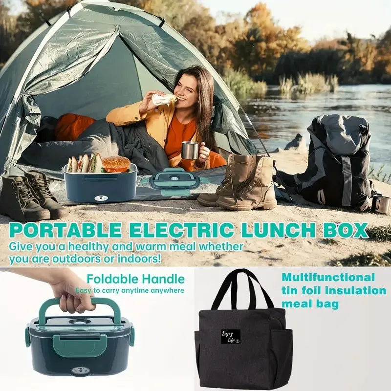 Betuyoo Caja de Almuerzo Calentada 2en1 – Coche y Hogar 220V 60W