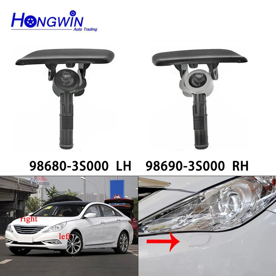 Left Right Headlight Washer Nozzle Covers For Hyundai YF Sonata 2011-2014