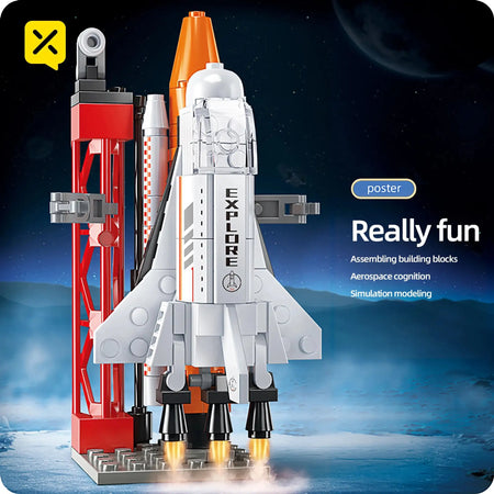 133Pcs Aerospace Rocket Launch Center Building Blocks Kit