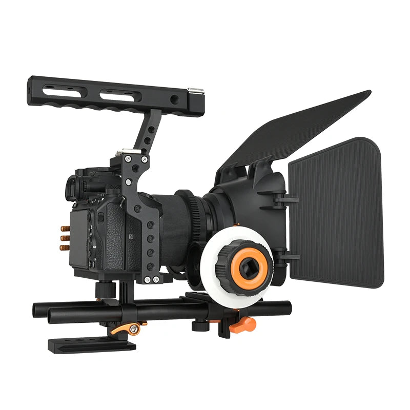 YELANGU Camera Cage Rig Kit &ndash; Versatile Dual Cold Shoe Mounts