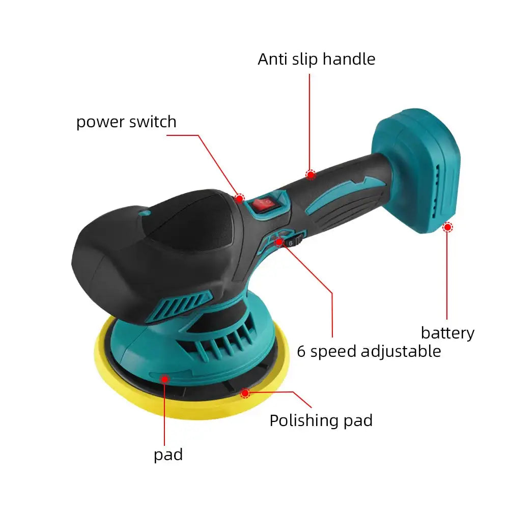 Cordless Car Polisher 6 Speed Wireless Waxer Makita 18V