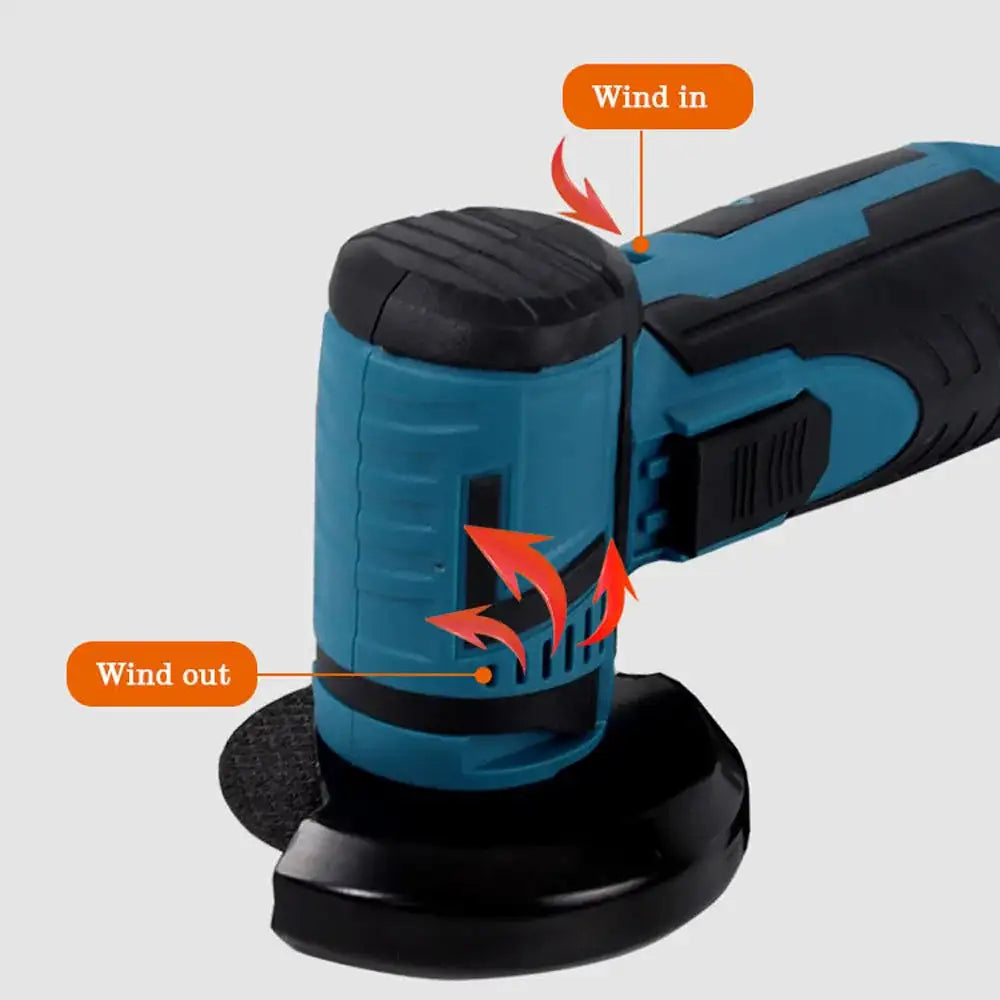 Brushless Cordless Angle Grinder 19500 RPM 12V Li Battery