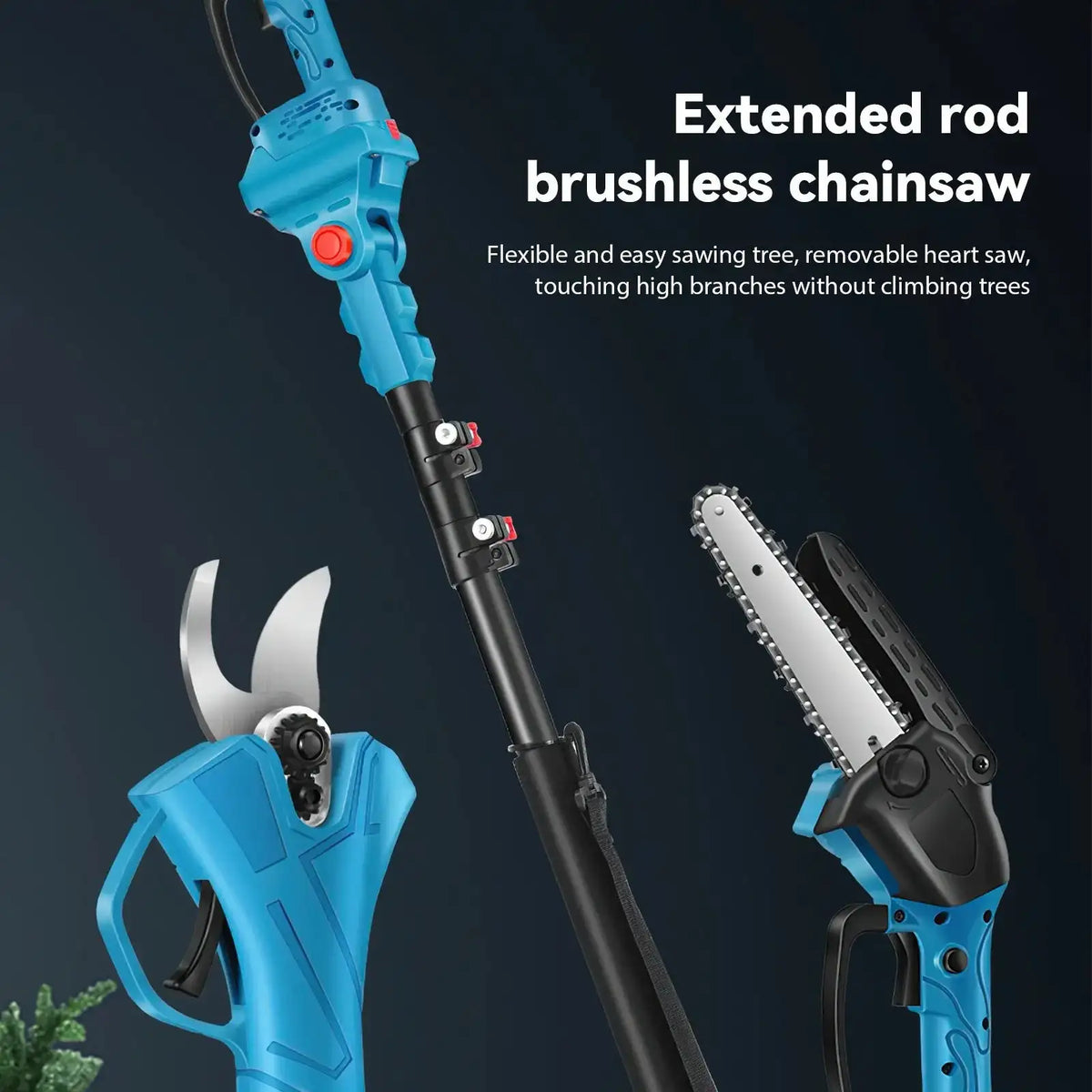 Brushless Electric Chainsaw 2.5m Telescoping Pole Pruning