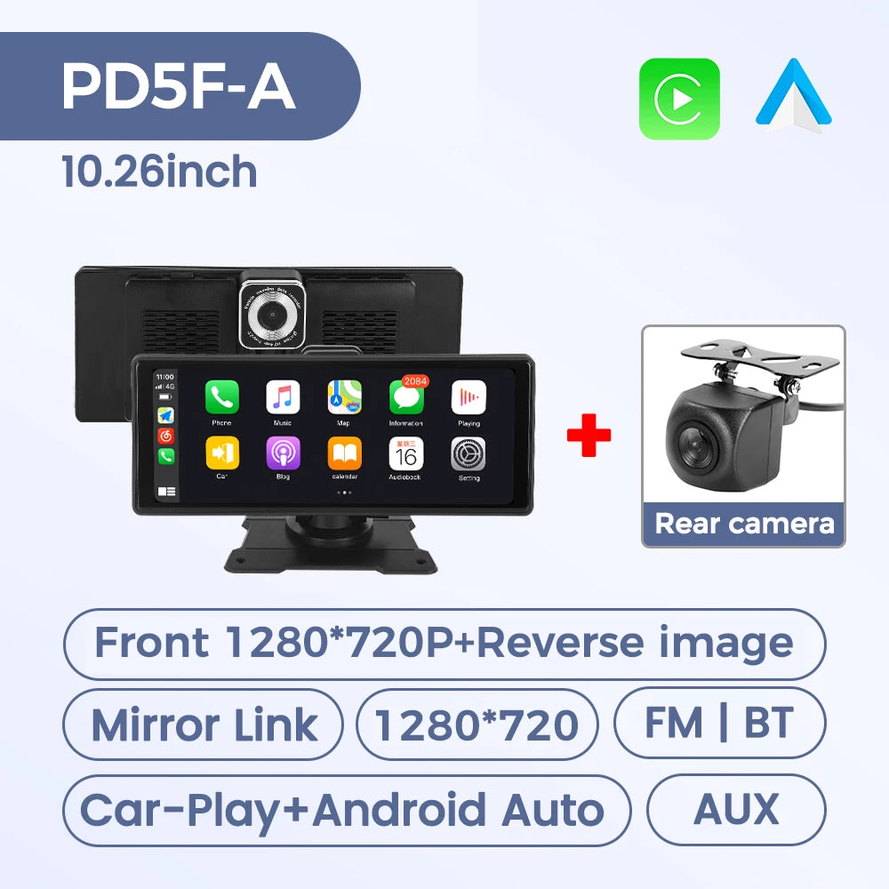 MEKEDE Intelligent Car Machine System 10.26 Inch DVR &ndash; Wireless CarPlay Smart Multimedia Player PD5F-A