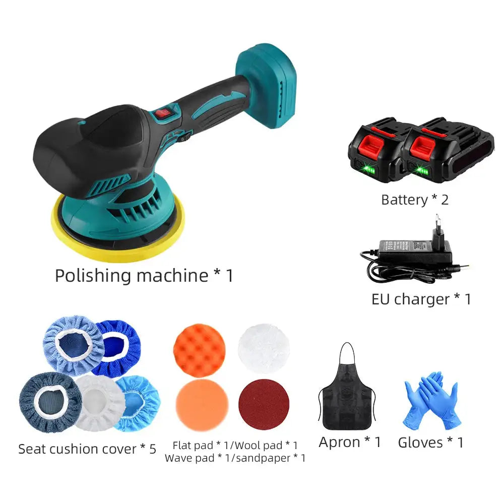 Cordless Car Polisher 6 Speed Wireless Waxer Makita 18V With 2XBattery / Poland
