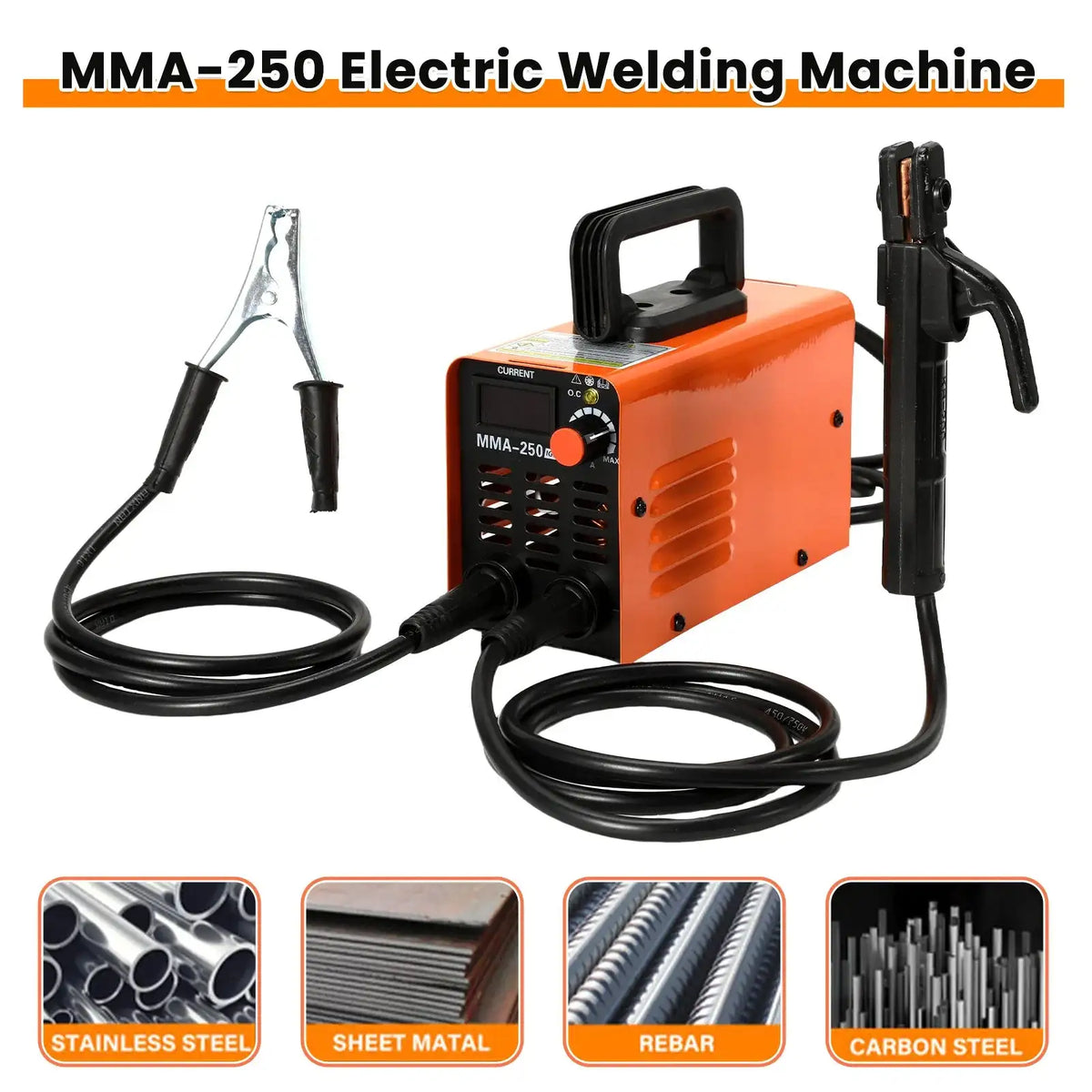 MMA 250 Portable Inverter Arc Welder With Tool Storage Box