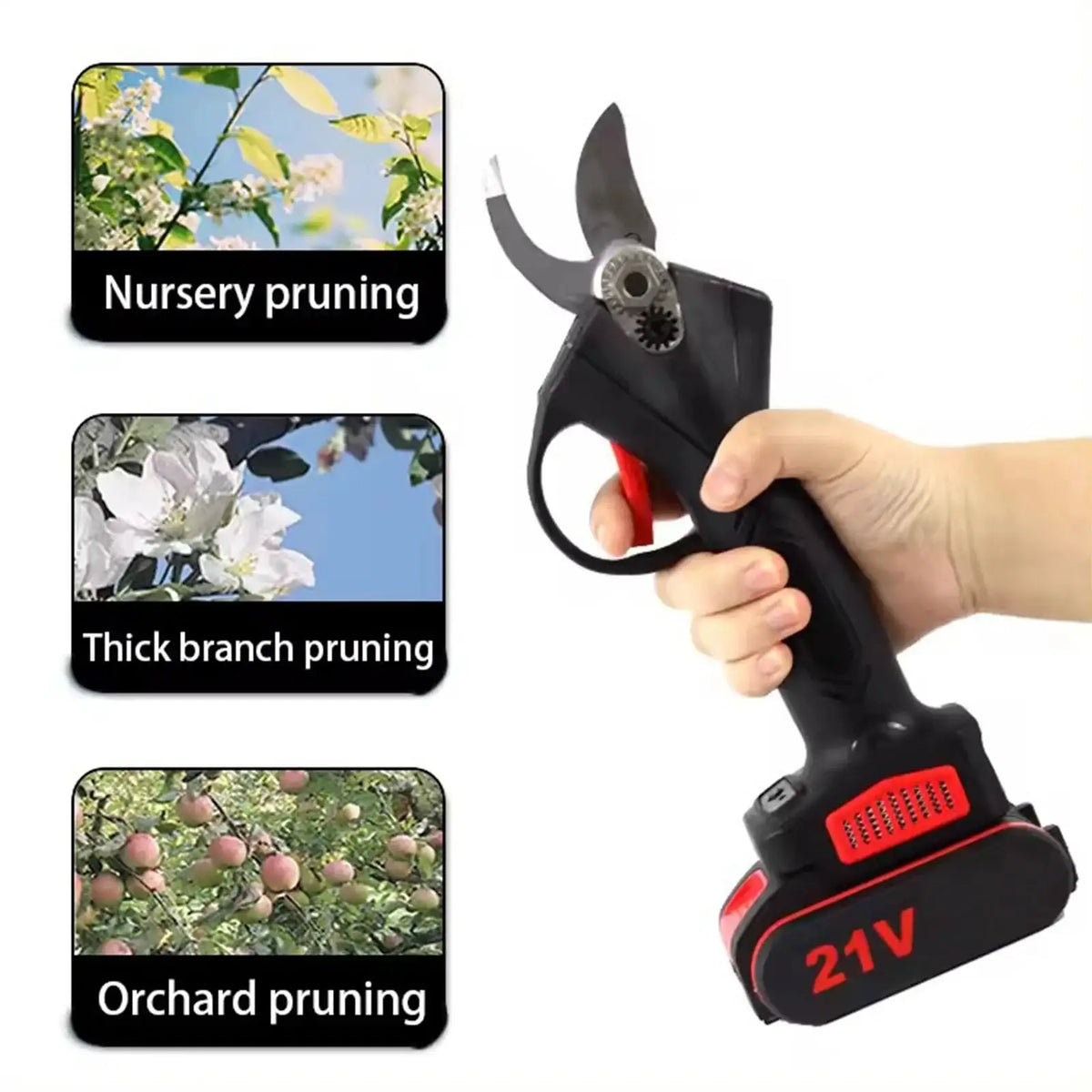 Brushless Cordless Pruner 25mm 1200W 21V Bonsai Power Tool