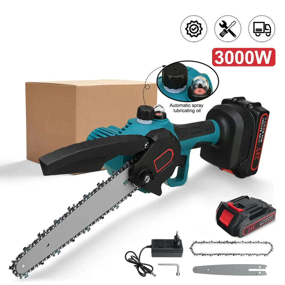 8 Inch Cordless Pruning Chainsaw For Makita 18V Battery With 1XBattery / france