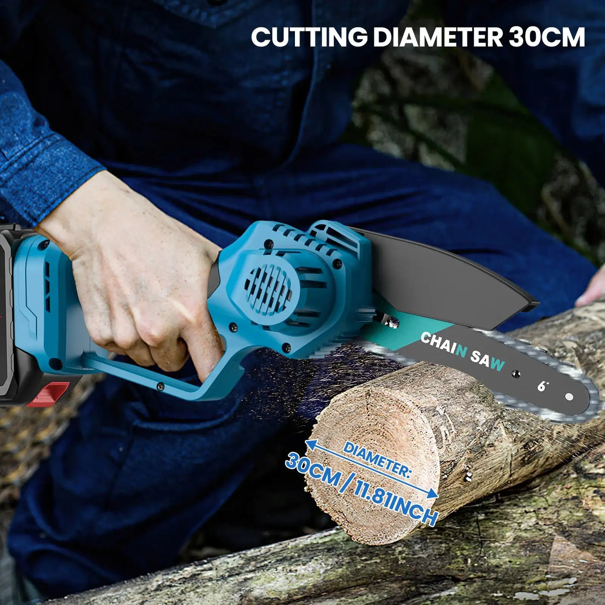 6 Inch Electric Chainsaw Telescoping Pole Pruner Garden