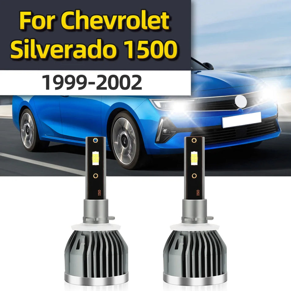 Lâmpadas de Farol LED H27 880 para Chevrolet Silverado 1500 1999-2002 com 20000LM 6000K CSP, 12V
