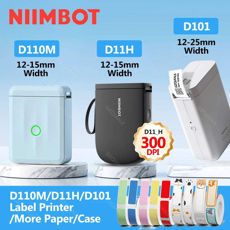 Niimbot D110 Bluetooth Label Printer, 300DPI, Compact Wireless