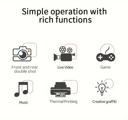 Instant Print Camera With Video Recording - 2.8in Screen