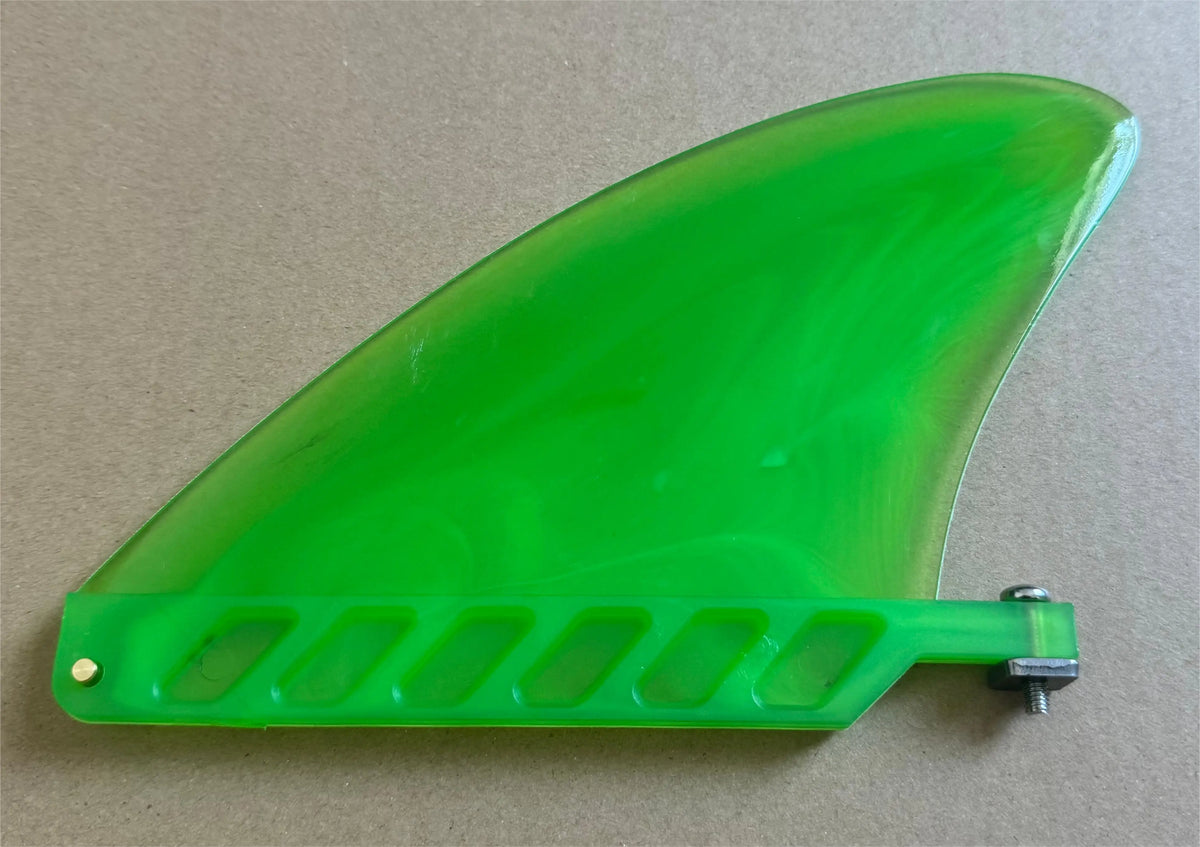 4.6 Inch Soft Flex Center Fin, Longboards, Inflatable Paddle Boards, River Running, TPU Material, Unisex Surfing Fin Green Plug Screw