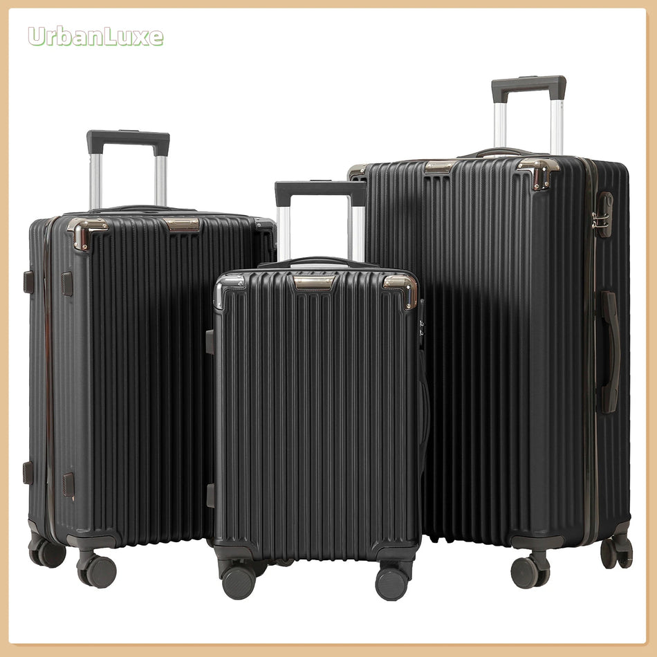 Urban Luxe ABS Hårdskal Resväska Set 28 24 20 Med Lås