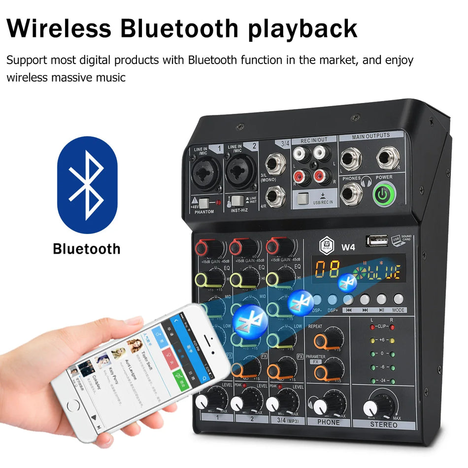 WINMIX W4 4 Channel Audio Mixer