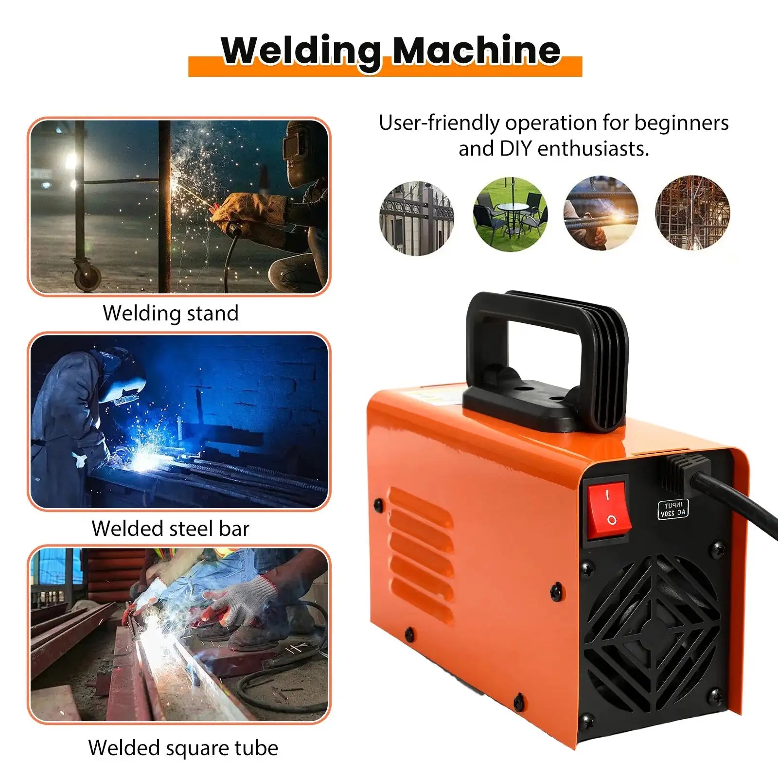 MMA 250 Portable Inverter Arc Welder With Tool Storage Box