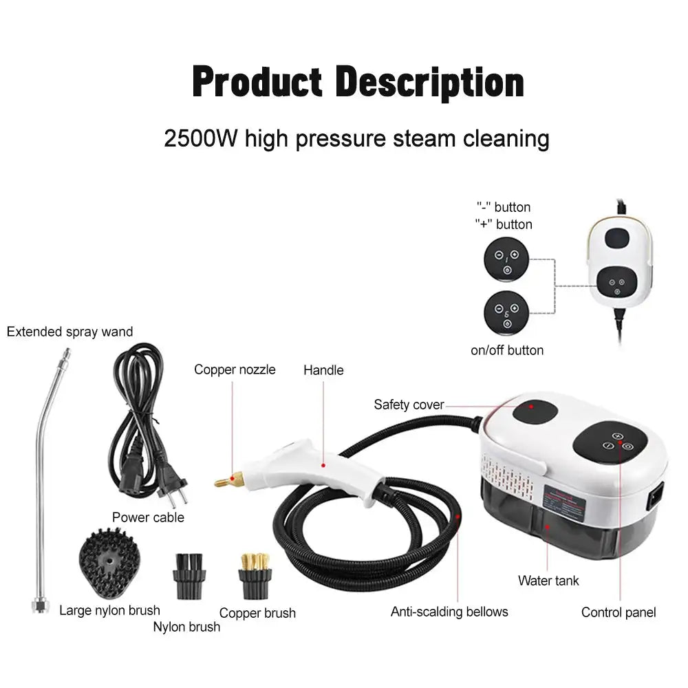 2500W High Pressure Steam Cleaner 105C 3 Bar 220V 110V