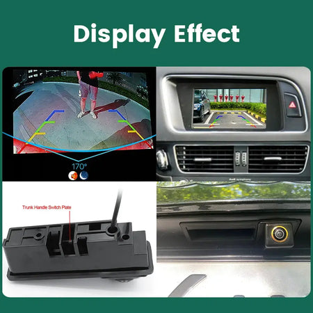 AHD Backup Camera With Night Vision And Guide Lines For Audi A3 A4 A6 Q5 Q7 by InterCyprus Trading Ltd