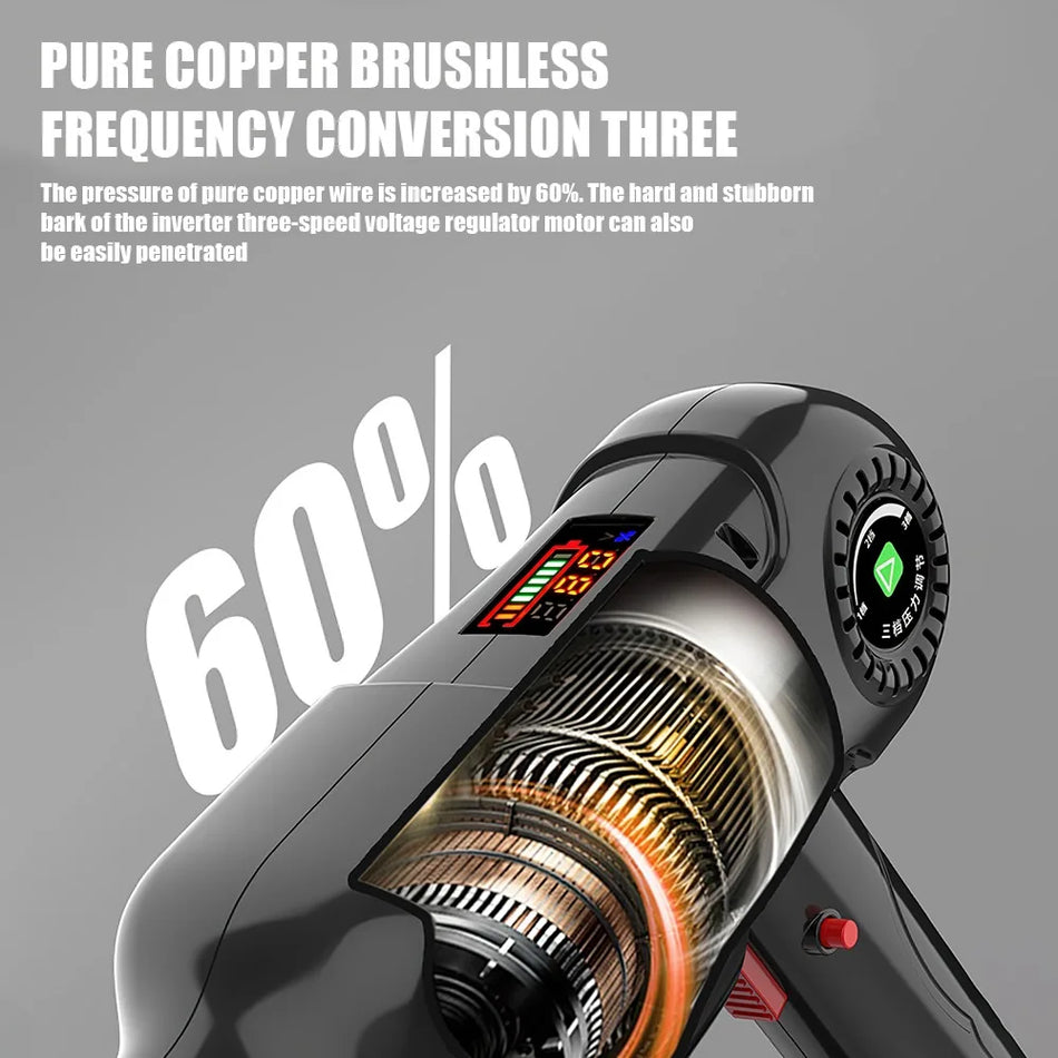 Pistola de Lavagem de Carro de Alta Pressão Sem Escovas de 30Bar com 3 Velocidades