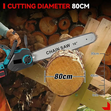Brushless 8000W 16 Inch Chainsaw Makita Battery Auto Oiling