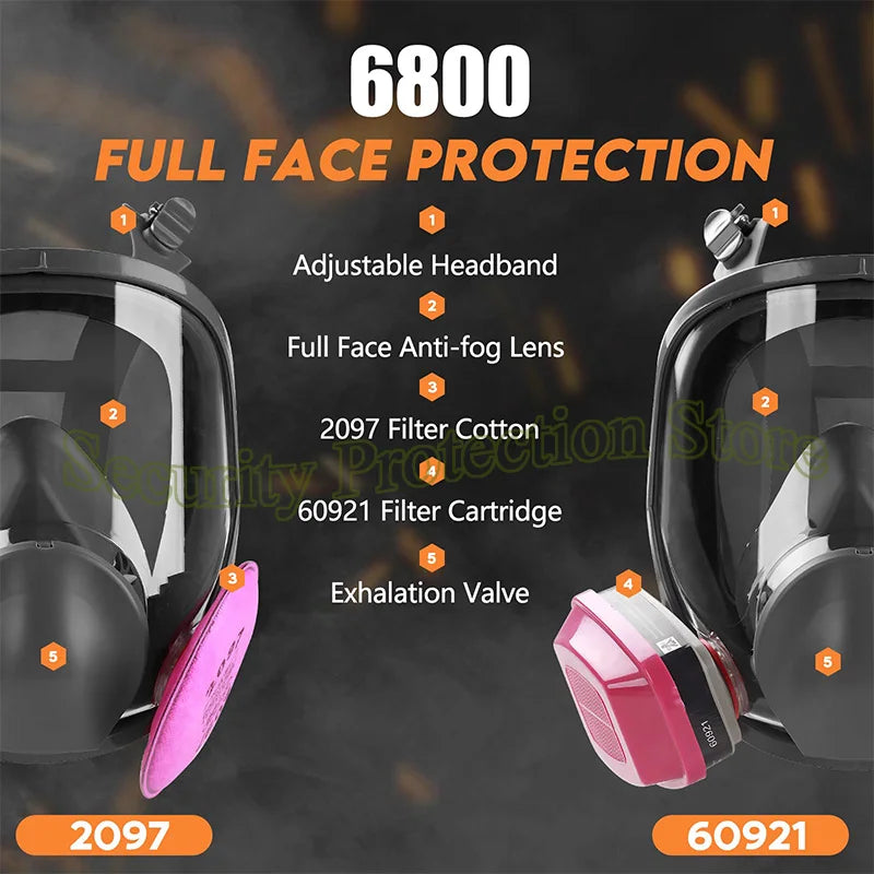 6800 Full Face Respirator Gas Mask &ndash; Exceptional Protection with Comfortable Fit