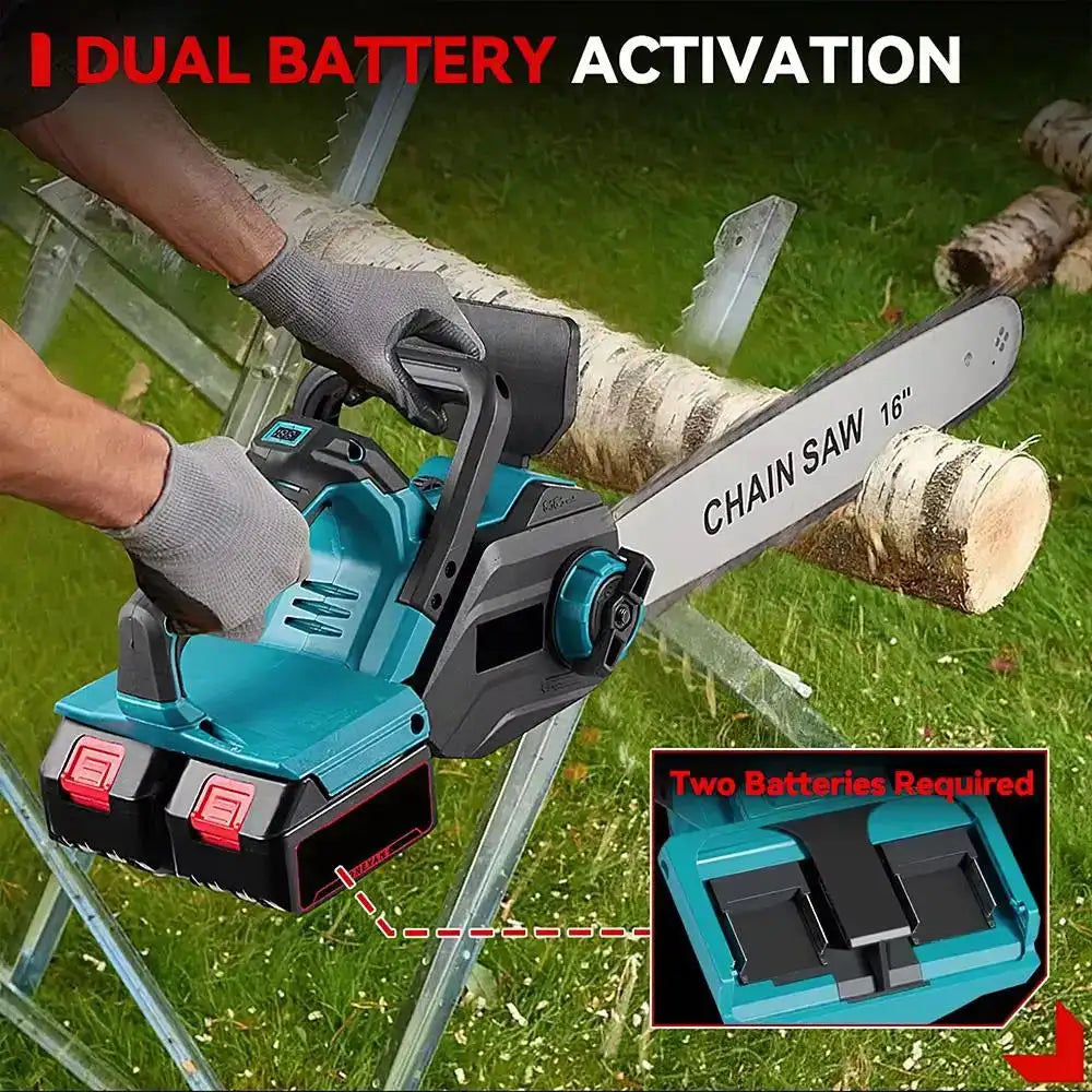 Brushless 8000W 16 Inch Chainsaw Makita Battery Auto Oiling