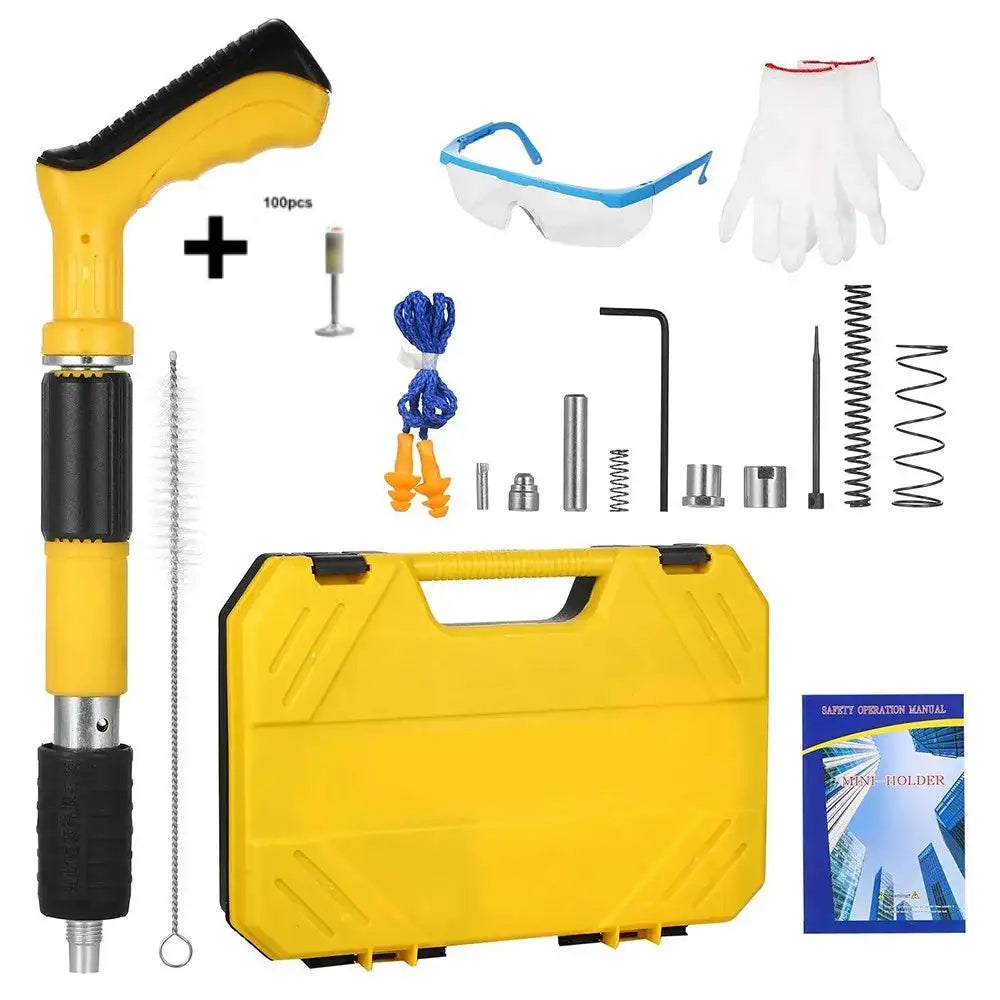 Mini Manual Steel Nail Gun - Three-Grade Strength Adjustment Yellow-100 Nails / spain
