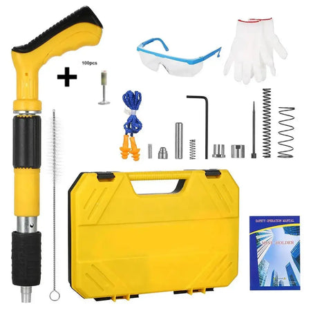 Mini Manual Steel Nail Gun - Three-Grade Strength Adjustment Yellow-100 Nails / spain