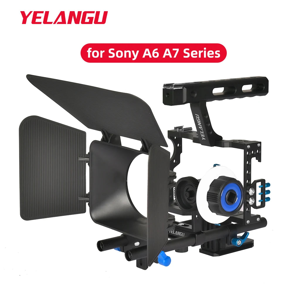 YELANGU Camera Cage Rig Kit &ndash; Versatile Dual Cold Shoe Mounts