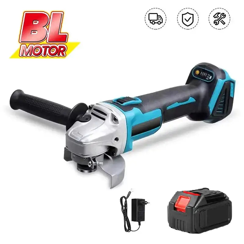 125mm Brushless Cordless Angle Grinder 4 Speed Woodworking With 1XBattery / Poland