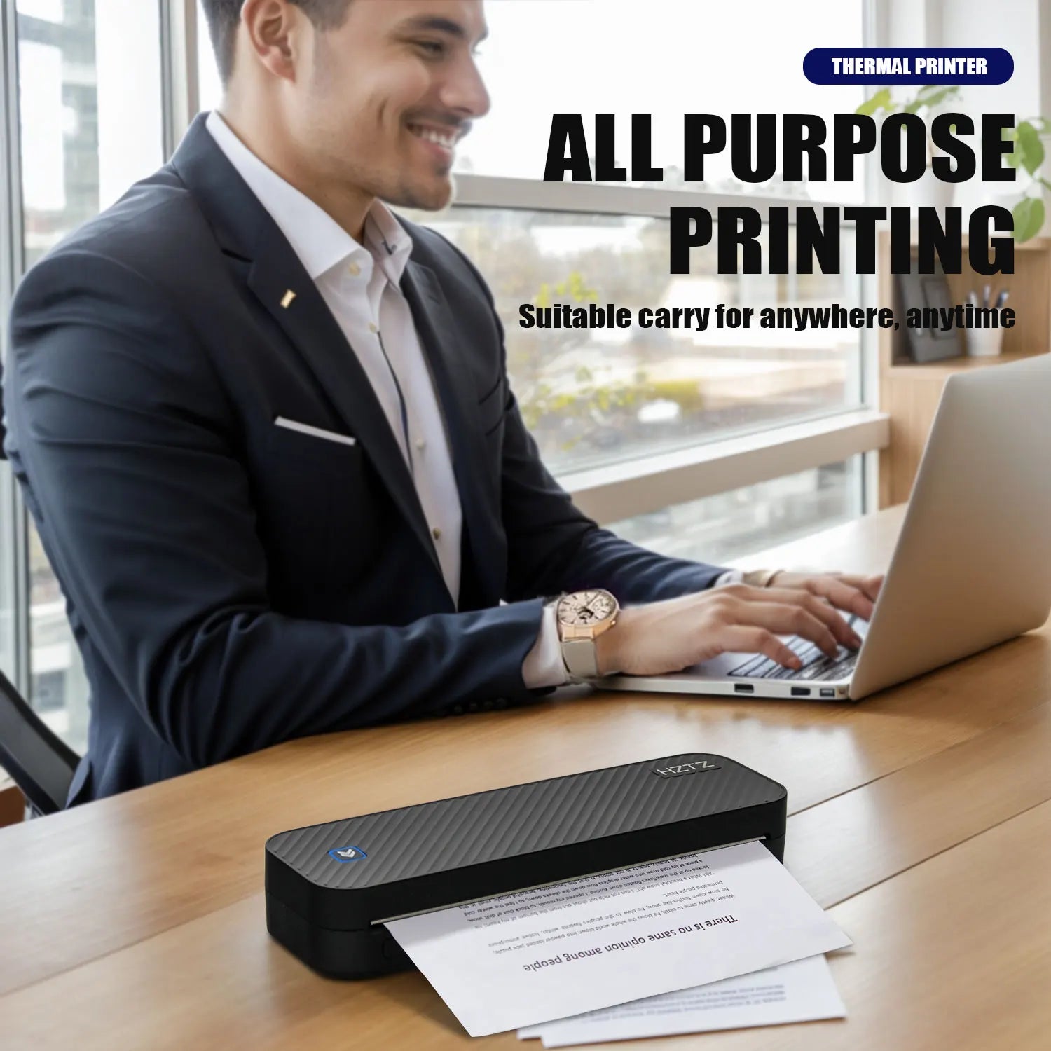 A4 Inkless Thermal Printer &ndash; Bluetooth Android iOS Friendly