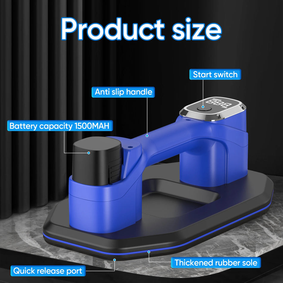 Intelligent Display Industriel Kvalitet Elektrisk Vakuum Sugekop 300KG Belastning Heavy Duty Granit Flise Glas Lifter Powerfu