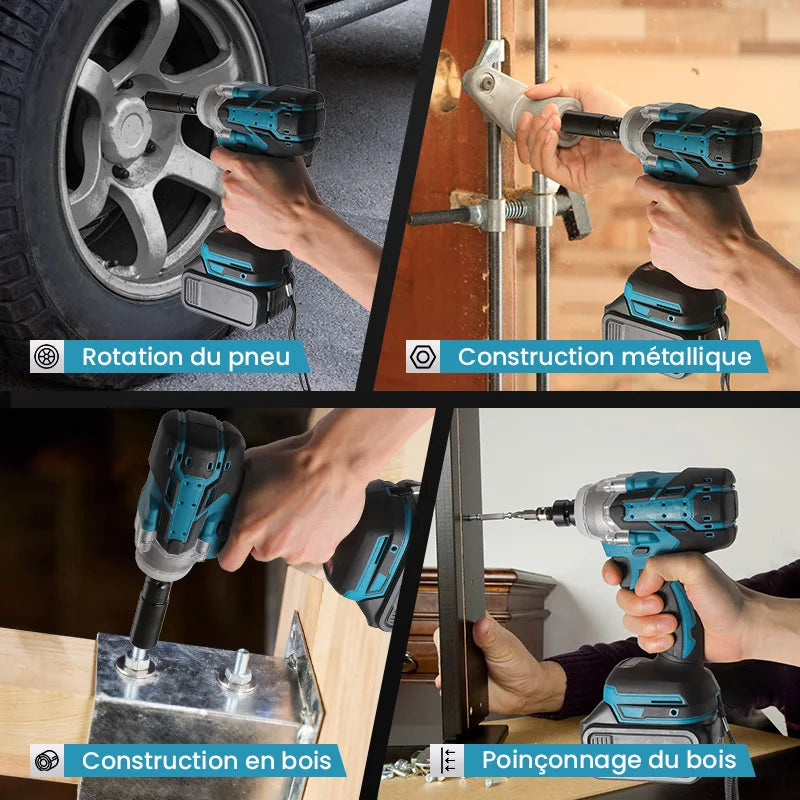 Chave de Impacto Sem Fios Brushless 380 Nm 2500RPM Makita 18V