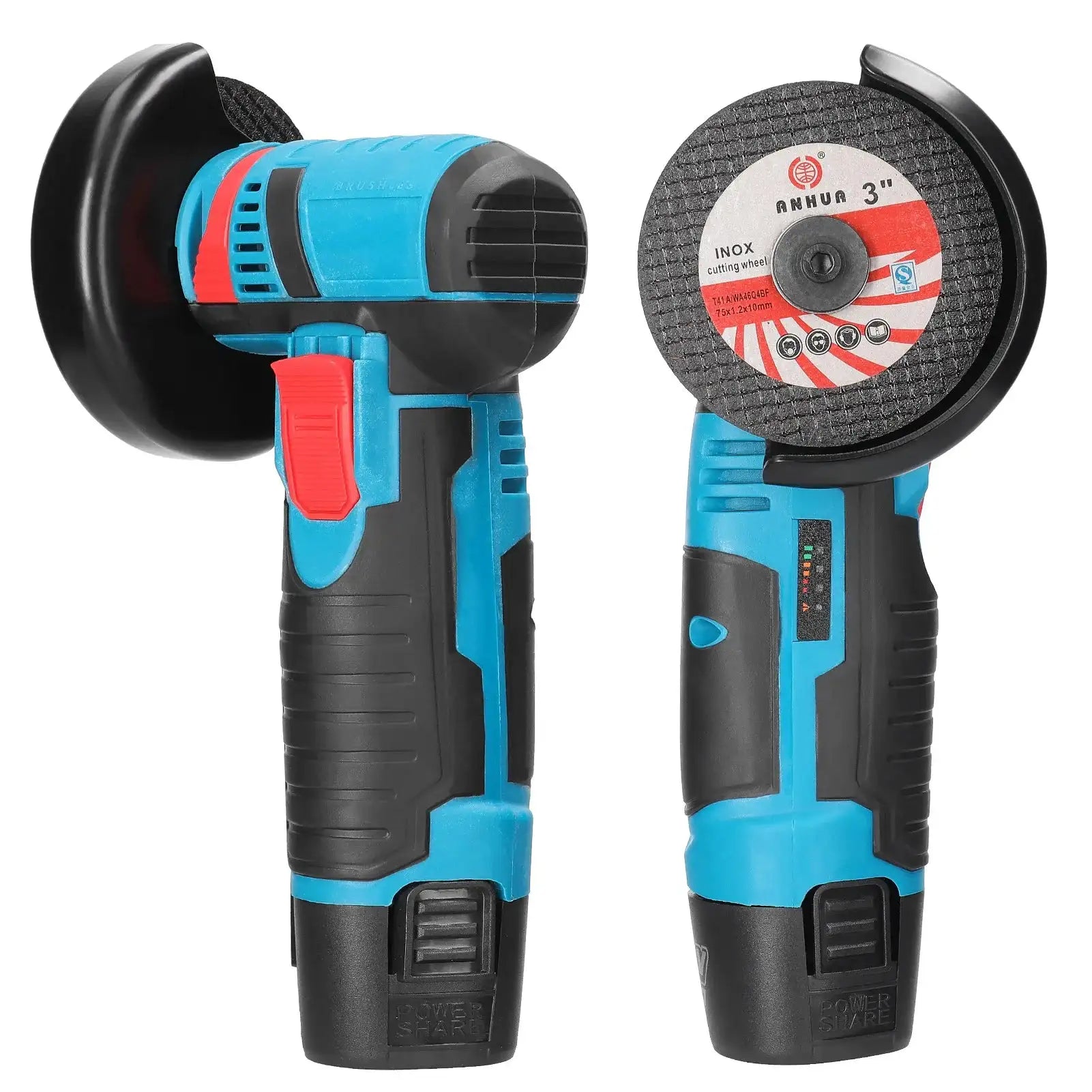 12V Mini Cordless Angle Grinder 19500rpm Li Battery Tool